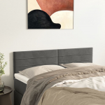 Voodipeatsid, tumehall, 144x5x78/88 cm, samet