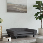 Koeravoodi, tumehall, 70 x 48 x 22 cm, samet