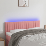 LED-voodipeats, roosa, 144x5x78/88 cm, samet