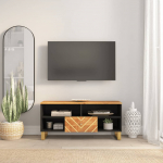 Tv kapp, pruun ja must, 100x33,5x46 cm, mangopuit