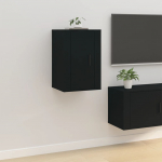 Seinale kinnitatav telerikapp, must, 40x34,5x60 cm