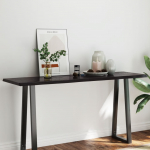 Lauaplaat, tumepruun, 160 x 50 x (2-4) cm, t&ouml;&ouml;deldud t&auml;ispuit