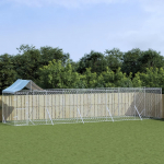 Katusega koeraaedik, h&otilde;bedane, 10x2x2,5 m, tsingitud teras