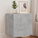 Teleri seinakapid LED-tuledega 2 tk, betoonhall, 40,5x35x40 cm
