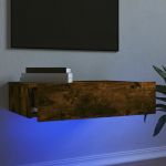 Telerialus LED-tuledega, suitsutatud tamm, 60 x 35 x 15,5 cm