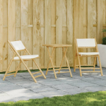 3-osaline kokkupandav bistrookomplekt, kreemjasvalged padjad