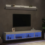 5-osaline telerikappide komplekt LED-tuledega, valge, tehispuit