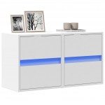 Teleri seinakapid LED-tuledega 2 tk, valge, 41 x 31 x 45 cm