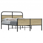 Voodiraam ilma madratsita, sonoma tamm, 120x190 cm