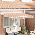 Sisset&otilde;mmatav varikatus mitmev&auml;rviline triip 350x200 cm