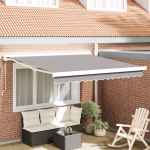 Automaatne sisset&otilde;mmatav varikatus helehall 350x250 cm, varikatus eesti 3.5x2.5 m raam helehall
