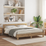 Tammepuit Voodiraam k&auml;sit&ouml;&ouml;ne tamm solidne tammepuit 200 x 200 cm