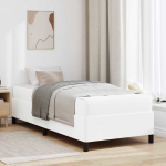 Voodiraam madratsiga Valge 80 x 200 cm kangas