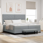 Kontinentaalvoodi madratsiga helehall 200 x 200 cm kangas