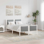 Voodiraam peatsiga Helehall 120 x 200 cm kangas