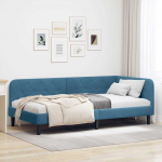 Nurga voodiraam Sinine 90 x 200 cm Samet