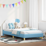Laste voodiraam peatoega peaga Sinine 80 x 200 cm PU