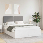 Voodiraam Pehme Peatoega peaga Helehall 140 x 200 cm Tahke m&auml;nd
