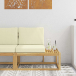V&auml;lim&ouml;&ouml;bel L&otilde;ppdiivan Valge 91 x 63 x 73 cm Tugev akatsiapuu
