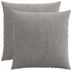 Diivanipadi 2 tk ALMELO helehall 65 x 65 cm manchester