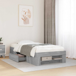 Voodiraam ladustamisega Hall Sonoma 80 x 200 cm Tehispuit