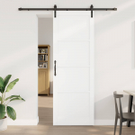 Libisev uks Valge ja must 83 x 232 cm Toekas m&auml;nnipuit