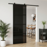 Liuguks 76 x 205 cm karastatud klaas ja alumiinium