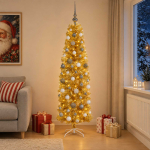 Kunstlik &otilde;huke j&otilde;ulupuu koos kaunistustega 180 cm 300 LED-i