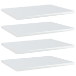 Riiuliplaadid 4 tk, valge, 40x30x1,5 cm, puitlaastplaat