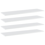 Riiuliplaadid 4 tk, valge, 100x30x1,5 cm, puitlaastplaat