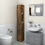 Vannitoakapp, suitsutatud tamm, 25x26,5x170 cm, tehispuit