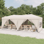 Kokkupandav peotelk k&uuml;lgseintega, kreemjas, 3 x 6 m