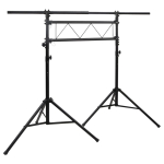 Valgustuse statiiv, must, 238x115x(180-300) cm, teras