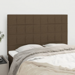 Voodipeatsid 4 tk, tumepruun, 72x5x78/88 cm, kangas