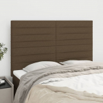 Voodipeatsid 4 tk, tumepruun, 72x5x78/88 cm, kangas