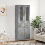 K&otilde;rge kapp, betoonhall, 69,5 x 34 x 180 cm,tehispuit