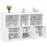 Puhvetkapp LED-tulega, valge, 162 x 37 x 100 cm