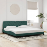 Voodiraam ilma madratsita tumeroheline 200x200 cm samet