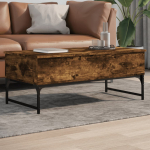 Diivanilaud, suitsutatud tamm, 100x50x40cm, tehispuit ja metall