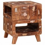 Otsalaud riiuliga pruun 40 x 40 x 49 cm tugev taastatud puit