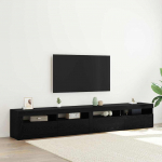 Televiisori kabinet 3 tk must tamm 240 x 35 x 40 cm tehispuit