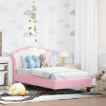 Kuni 3-aastase Voodiraam koos peatoega Roosa 70 x 140 cm PU