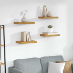 Seinariiul hoiulaekaga 4 tk Beež 40 x 23,5 x 4 cm Tehispuit