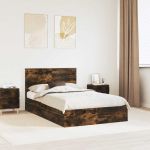 Laos voodi peaga Suitsetatud tamm 120 x 190 cm Tehispuit