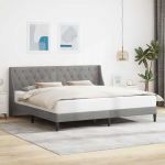 Voodiraam peatsiga Helehall 200 x 200 cm Samet