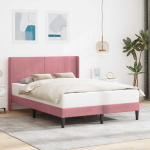 Voodiraam peatsiga Roosa 160 x 200 cm Samet