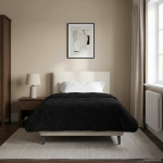 Talve tek Must 155 x 220 cm Mikrokiud ja Teddy villa