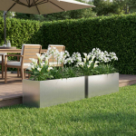 Aia istutuskast 2 tk h&otilde;bedane 60 x 20 x 20 cm tsingitud teras