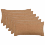 Diivanipadi 6 tk HEERLEN beež 40 x 80 cm boucl&eacute;