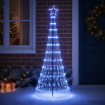 LED j&otilde;ulupuu 180 cm 230 LED-i Sinine Raud Must
